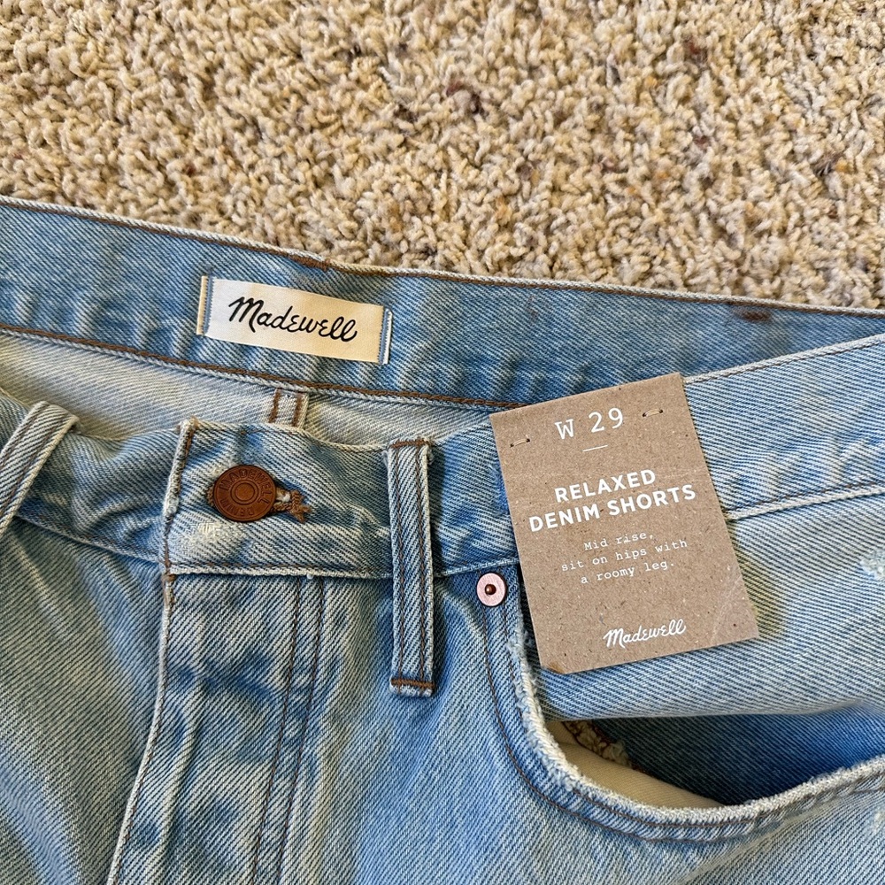 Madewell Light Blue Jean Shorts - Picture 2 of 3